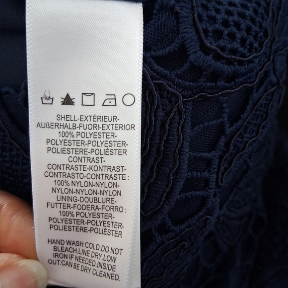 Dress The Population Avianna Rose Lace Sleeveless Navy Dress Size Small - Picture 7 of 9